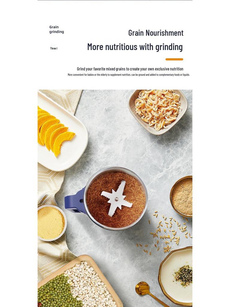 Multifunctional Household Electric Food Processor and Grain Grinder