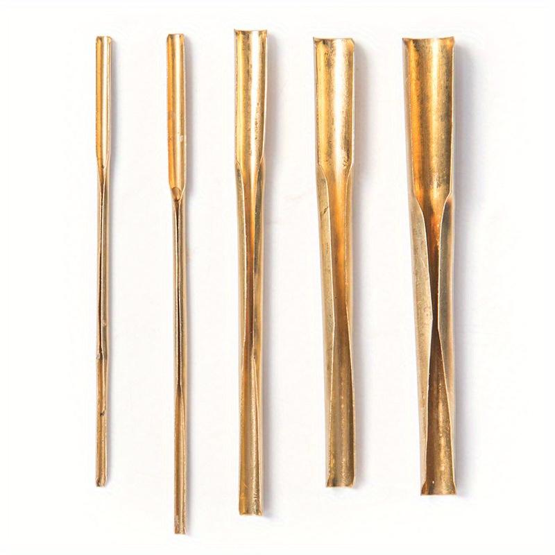 

Набор из 5 медных пробивных инструментов для керамических горшков, цветочных горшков, сверления отверстий и прорезки пазов золотистый