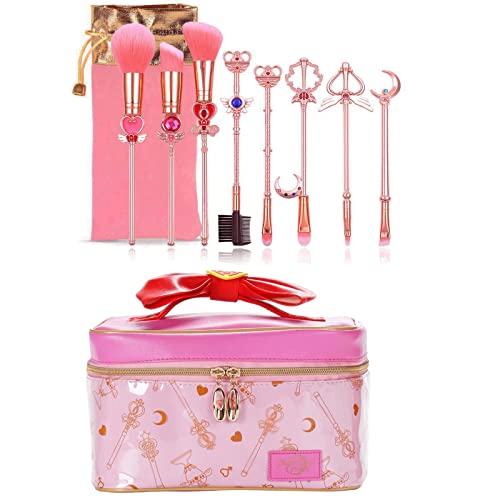 

[Buy as a Set] Sailor Moon Large Capacity Travel Makeup Pouch, Cosmetic Case, Mini Makeup Box, Cosmetic Case, Makeup Brush Set. Popular Sailor Moon Ma