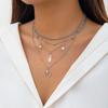 Chic Multi Layer Necklace Featuring High Quality Metal Sequins And Imitation Pearls Ideal For Trendy Occasions