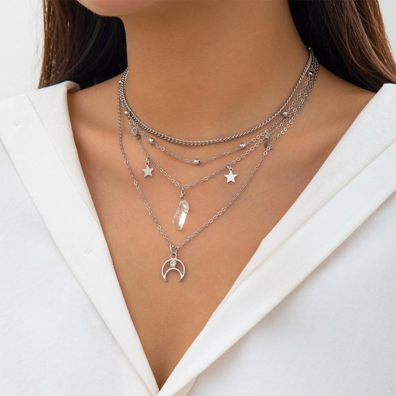 Chic Multi Layer Necklace Featuring High Quality Metal Sequins And Imitation Pearls Ideal For Trendy Occasions