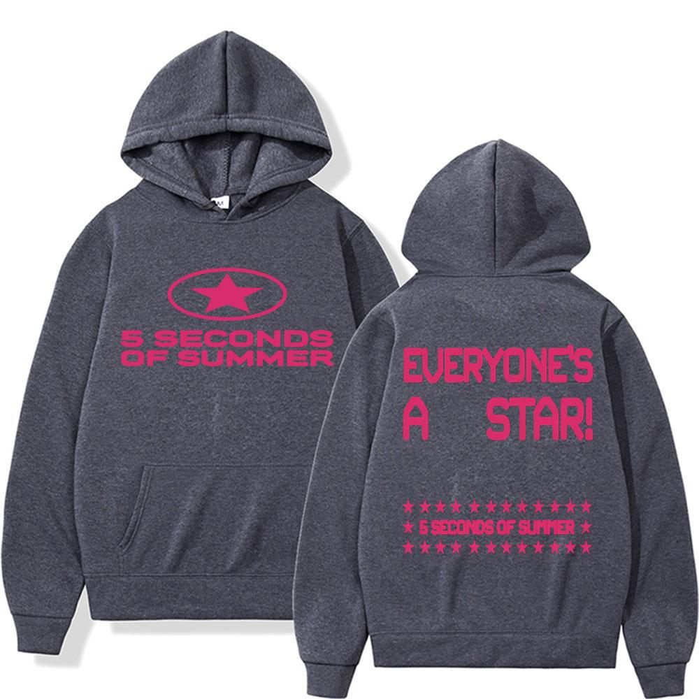 Unisex Woman's5 Seconds of Summer Everyone's A Star World Tour Hoodies Men Women Harajuku Hip Hop Street Sweatshirt Fleece Oversized Pullovers