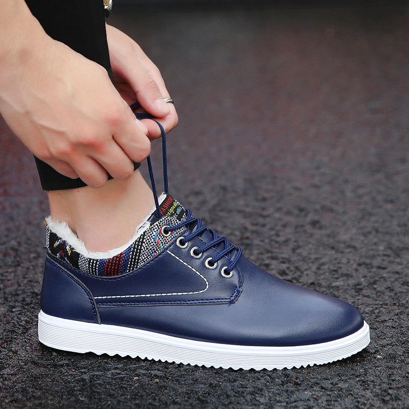 Брендовые модные кроссовки мужские повседневные зимние теплые ботильоны на шнуровке — фото 5