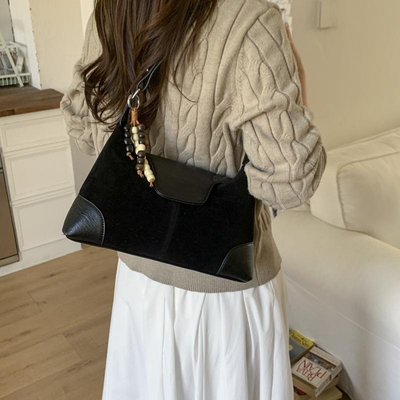 Suede Bag Women's 2025 New Trendy Autumn and Winter Retro Handbag Premium Texture Niche Shoulder Messenger Bag
