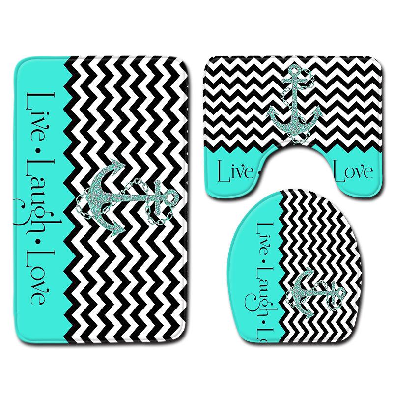 Animal Tree Print Bathroom Decorative Carpet Non-Slip Floor Mat Door Mat