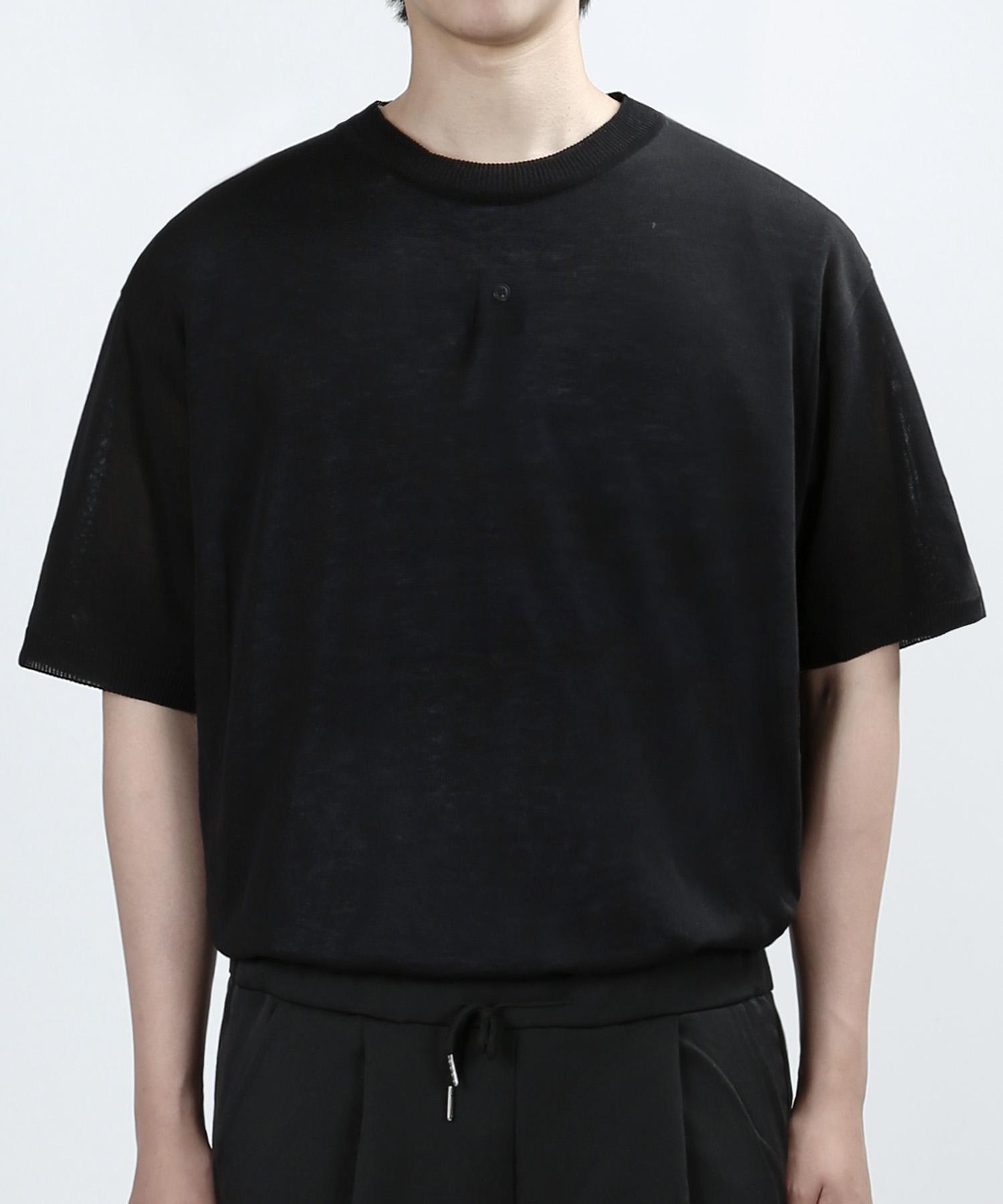 Berry Vein Crew Breeze Knit (Black) L