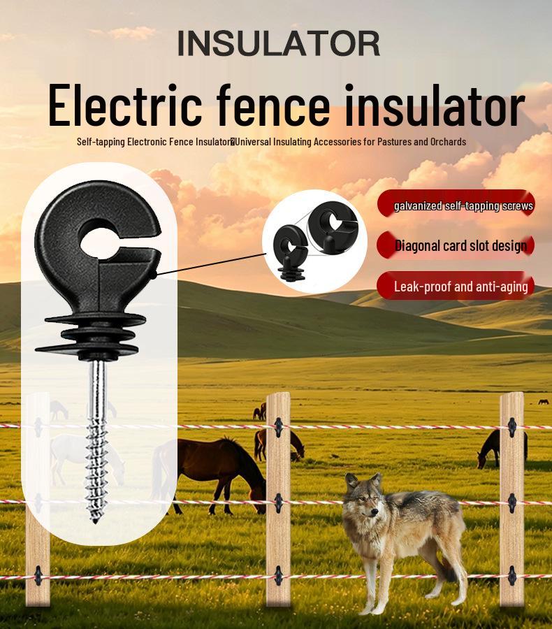 Self-Tapping Insulator Sleeve for Livestock Electronic Pulse Fence