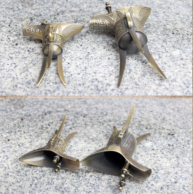 Antyczny kubek do wina, wyroby metalowe chiński kieliszek do wina, kreatywny kubek na prezenty w stylu chińskim, brązowy kieliszek do wódki do picia