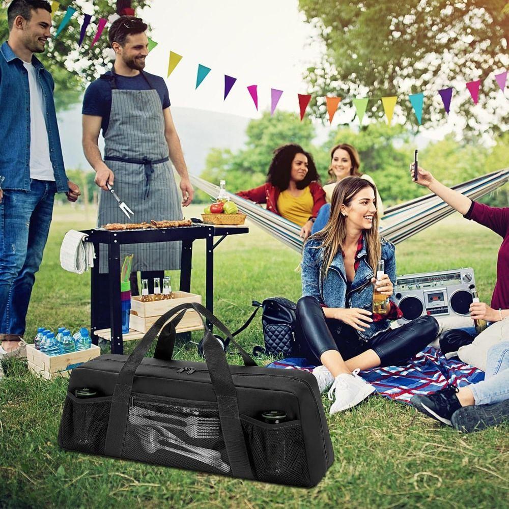 Large Capacity Grill Tool Organizer BBQ Tool Storage Bag  BBQ Accessories Storage