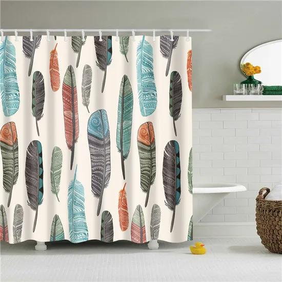 African Style Tribal Pattern Portrait Shower Curtains Fabric Waterproof Polyester For Bathroom Curtain With Hooks 180x180cm