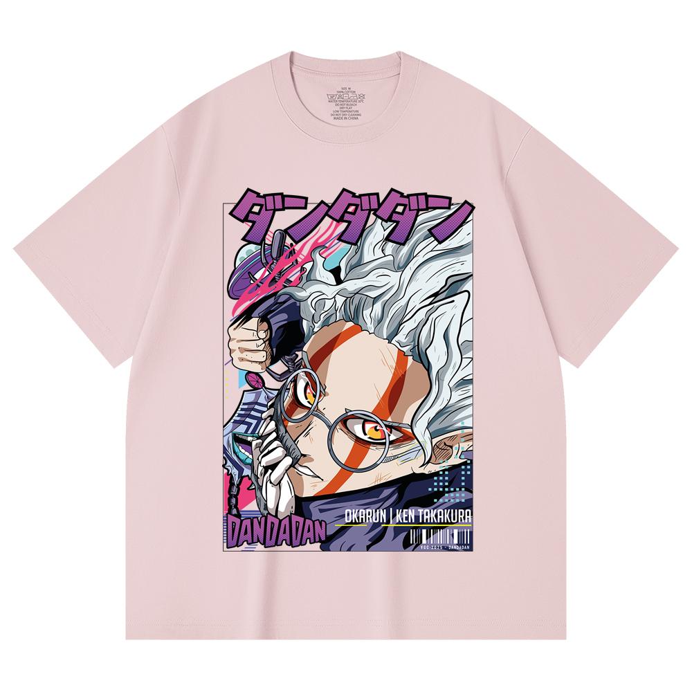 230 g/m² 100% Baumwolle Dandadan V18 Okarun Print Unisex Schweres Baumwoll-T-Shirt