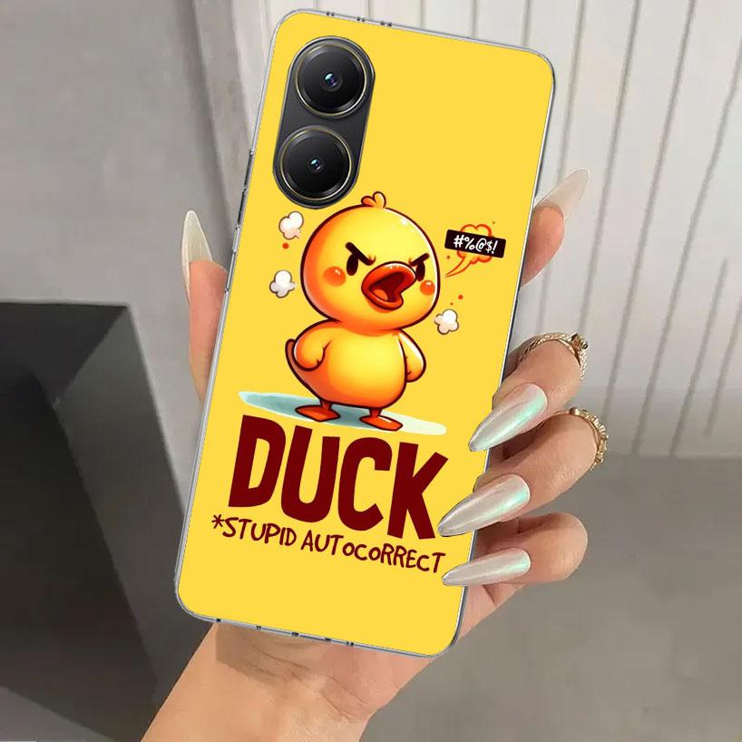 Funny Cute Yellow Duck You Phone Case for Xiaomi Poco X5 X6 X7 Pro F7 Ultra M7 Redmi 15 15C 13 13C 12 12C 10 10A 10C 9 9A 9C 9T