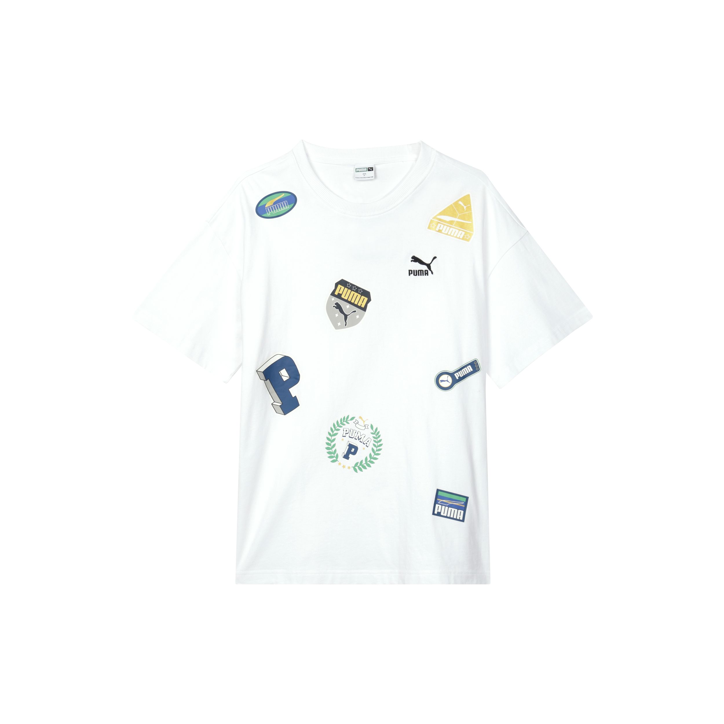 

Футболка с логотипом PUMA с круглым вырезом и короткими рукавами, топы унисекс, белая 623248-02 S