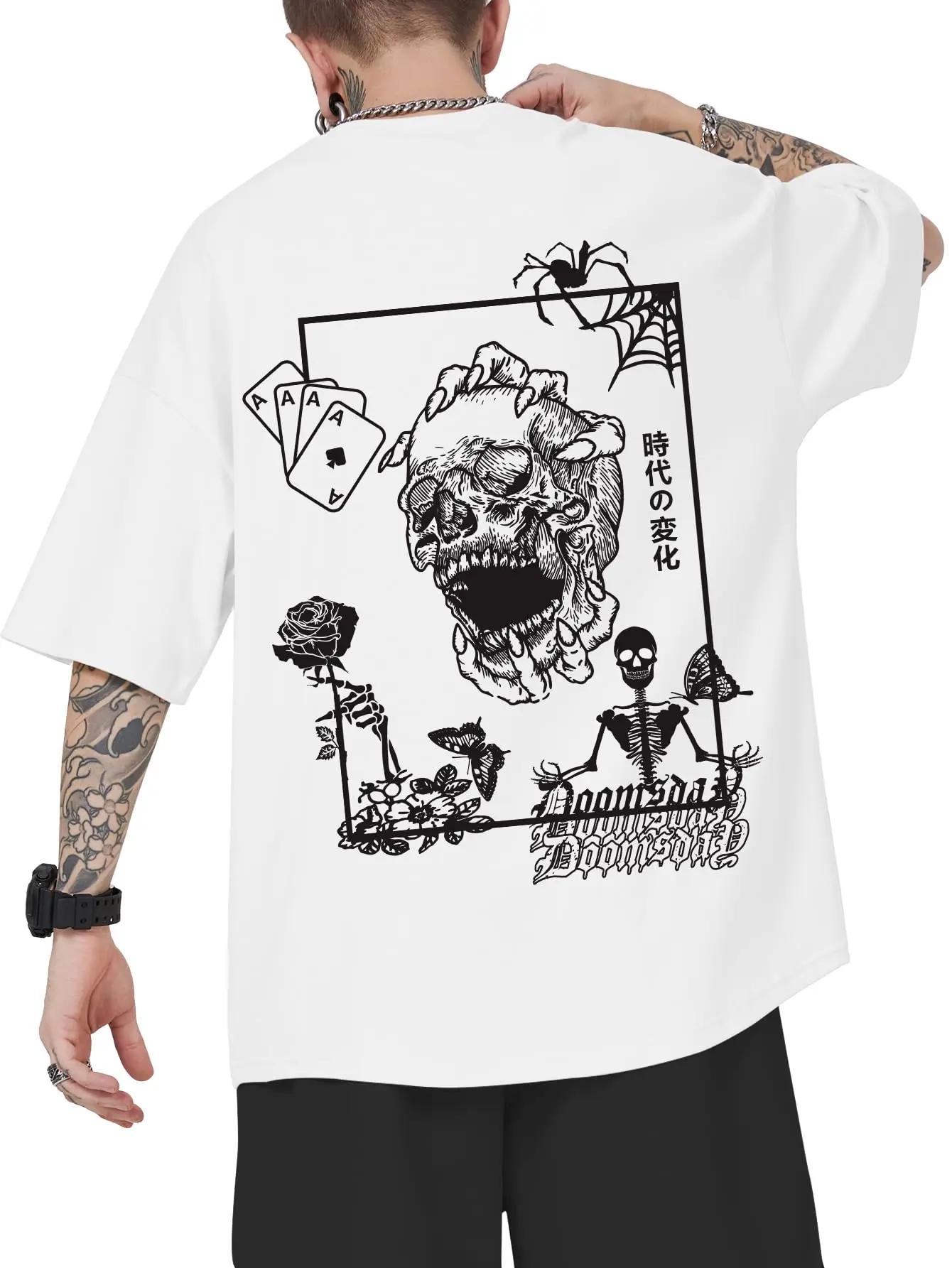 

Summer new 100% cotton men s round neck short sleeve loose T-shirt top letter printed T-shirt High quality rock music Festival 3XL