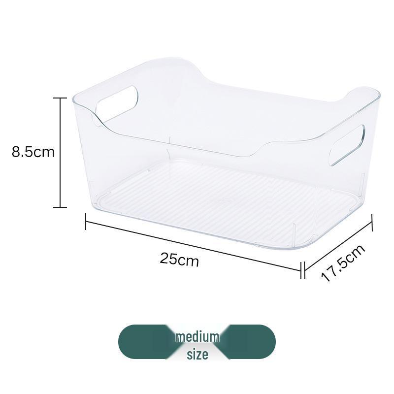 Transparent PET Storage Box for Books, Snacks, Fruits, Vegetables, and Kitchen Organization