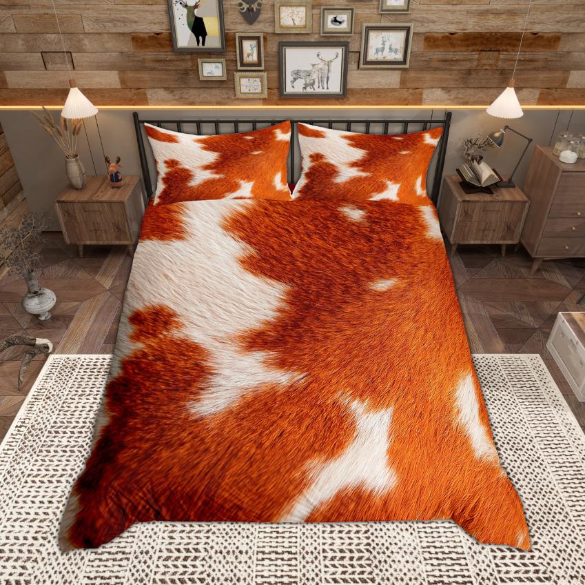 

Comforter Homewish Cow Print Farm Animal Bedding Set Rustic Farmhouse Set Bedroom Decor Comforter (quilt)-EU Single(135*200cm)3pcs