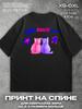 TV Girl Black T‑shirt, Print On Back Mens Tshirt Womens Tshirts with Letters Print Short Sleeves T-Shirt Casual Street Tee Shirt Top