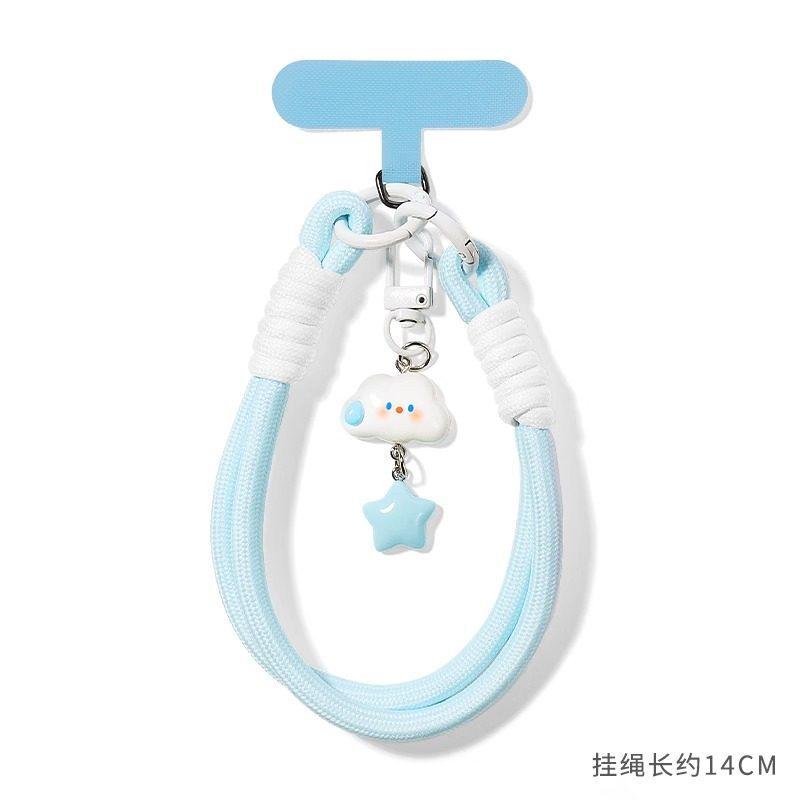 Japan and Korea INS Speechless Cloud Star Mobile Phone Lanyard Cartoon Keychain Bag Camera Mobile Phone Case Pendant Pendant
