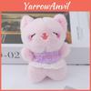Cute Furry Cat Plush Keychain Fluffy Stuffed Animal Bag Accessory Cartoon Kitty