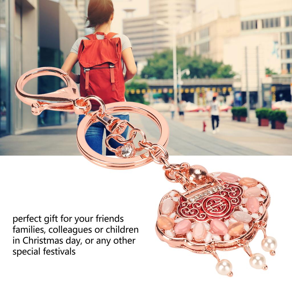 Chinese   Keychain Best  es Zinc Alloy Rhinestone Shinny Fashionable Handbag Key   for Car Decor
