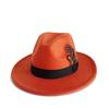 Gelbe Feder Fedoras Herren Fedora Hut Herren Panama Oberkappe Unisex Hut Militärfarbe Fedoras Hut mit breiter Krempe Kirchenhut Partyhut