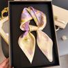 New Silk Scarf Neckerchief Women's Silk Square Scarf Luxury Summer Headband Lady Designer Silk Head Scarf Hair Band Tie Ribbon