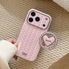 Rojo Marrón Retro Adecuado para Funda de Teléfono Móvil Apple 17promax Iphone16 Rayas Puntos de Onda 15 Soporte Magnético 13 Carcasa Blanda