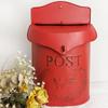 Vintage Handmade Metal Pastoral Lockable Secure Iron Letter Newspaper Mail Box Wall Mounted  Mailbox