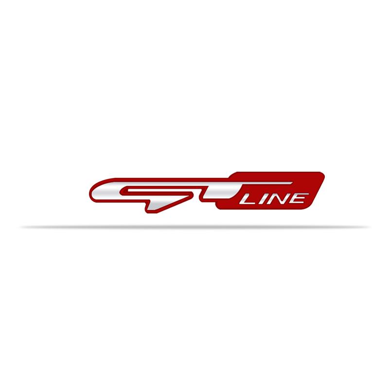 Alloy Metal GT LINE Logo Grille Emblem Rear Trunk Badge Sticker For Sorento Ceed Forte RIO Stonic K5 Sportage Venu Kona Santa Fe