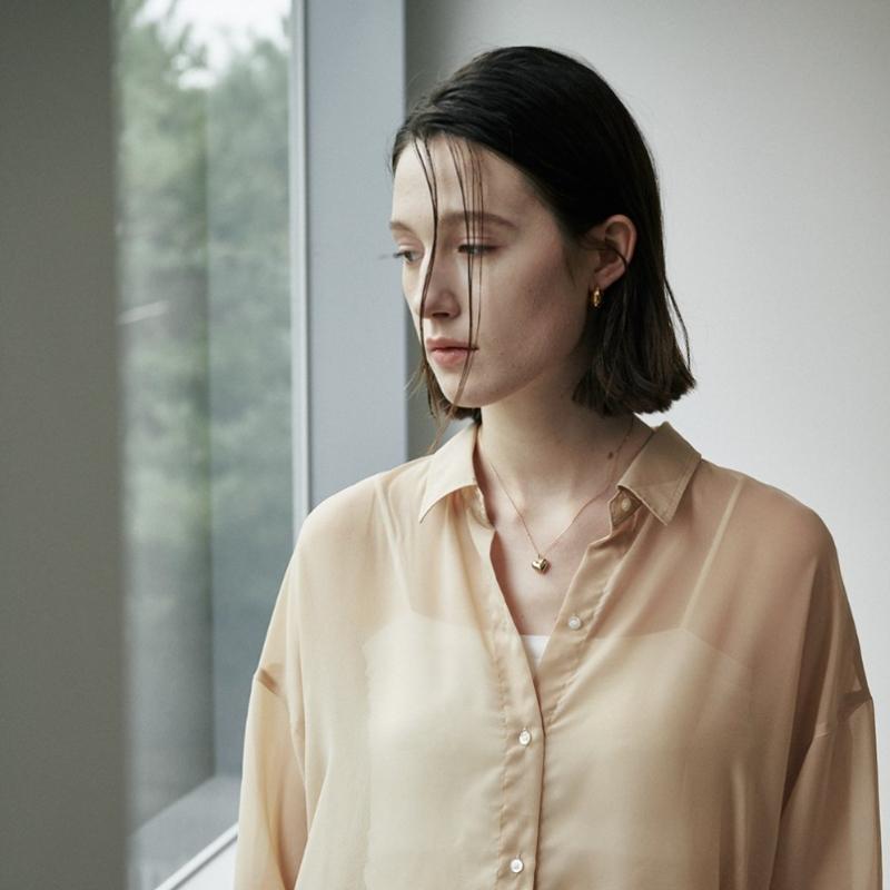 VERTE Full Heart Necklace  12mm  Gold    Un.silver.165