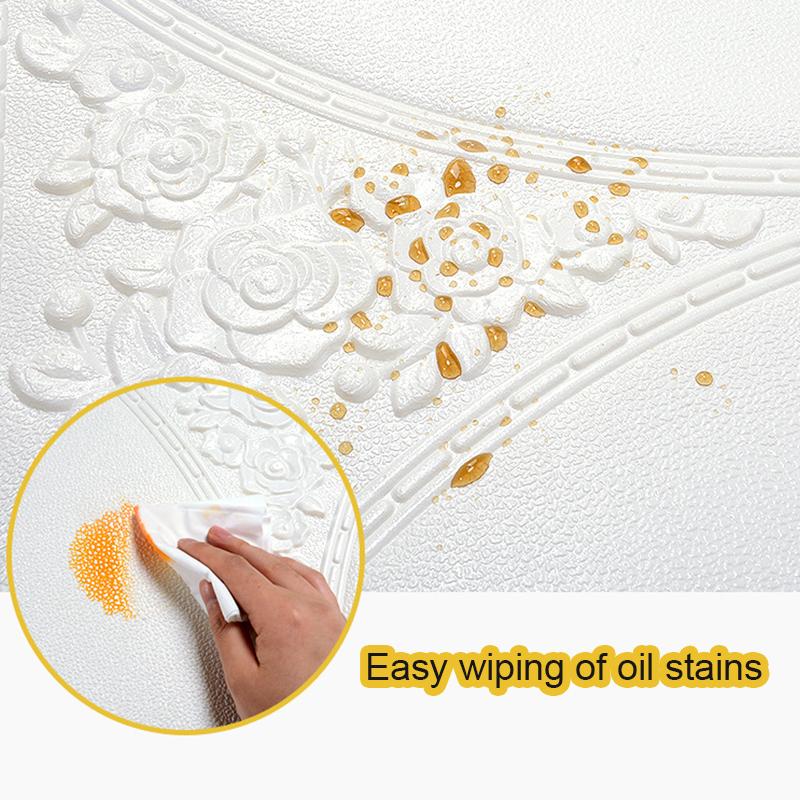 50PCs Foam Wall Paper Home Decor Self-adhesive Waterproof 3D Wall Sticker DIY Wallpaper Bricks Bedroom 35x35cm