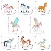 European Mythical Creatures: Pegasus Unicorn Elf Horse and Deer Fox Figurines for Children