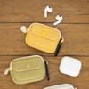 Portable Solid Color Earphone Storage Bag Corduroy Multi Layer Coin Purse Multifunctional with Zipper Storage Bag Daily Use