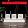 Coppa per Acqua per Altare Buddista in Ceramica di Loto con Mantra della Grande Compassione - Tazza per Offerte a Guanyin
