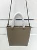 The Row Genuine Leather Small Tote Bag - Large Capacity, Lychee Pattern, Shoulder/Crossbody/Underarm Styles.