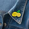 Zinc Alloy Brooch Pin, Lemon Fruit Shape Outline Brooch with Enamel Coloring, Fade-Resistant Pin for Clothing Canvas Bags Hats