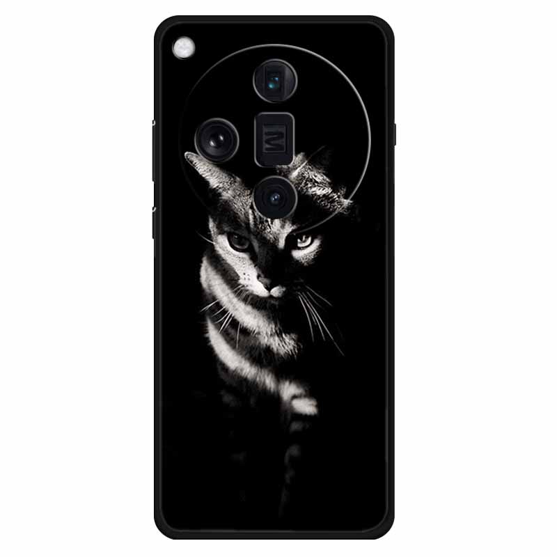 Funda For Oppo Find X7 Ultra Case Find X7 Silicone Space Wolf TPU Soft Phone Cover For OPPO Find X7 Pro/ X7 Ultra Case Cat Coque