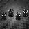 Motorcycle Head Bolt Covers Spark Plug Caps King Crown Fit For Harley Sportster XL883 Dyna Softail Tiwn Cam Big Twin Evolution 1340 Black 4PCS