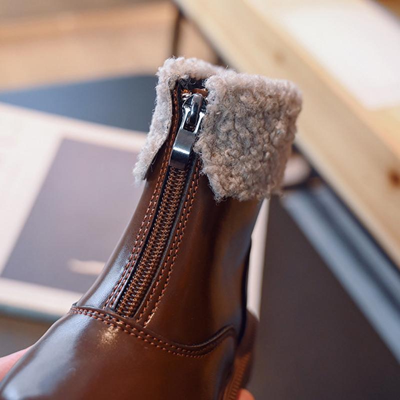 Children's Fashion Boots Fall Winter Padded Thickened Boys Girls Cotton Shoes Soft Non Slip Kids Boots