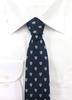 [MICHIKO LONDON] Michiko London Brand Necktie, Small Pattern, Emblem Pattern, 100% Silk, Crest, Jacquard Weave (B: Navy)