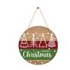 Christmas 2D Wooden Welcome Doorplate Holiday Decoration Hanging