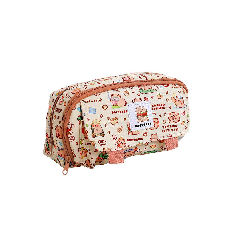 Vimmvid Capybara Federmäppchen Set - Großes Schlampermäppchen Mit Accessoires