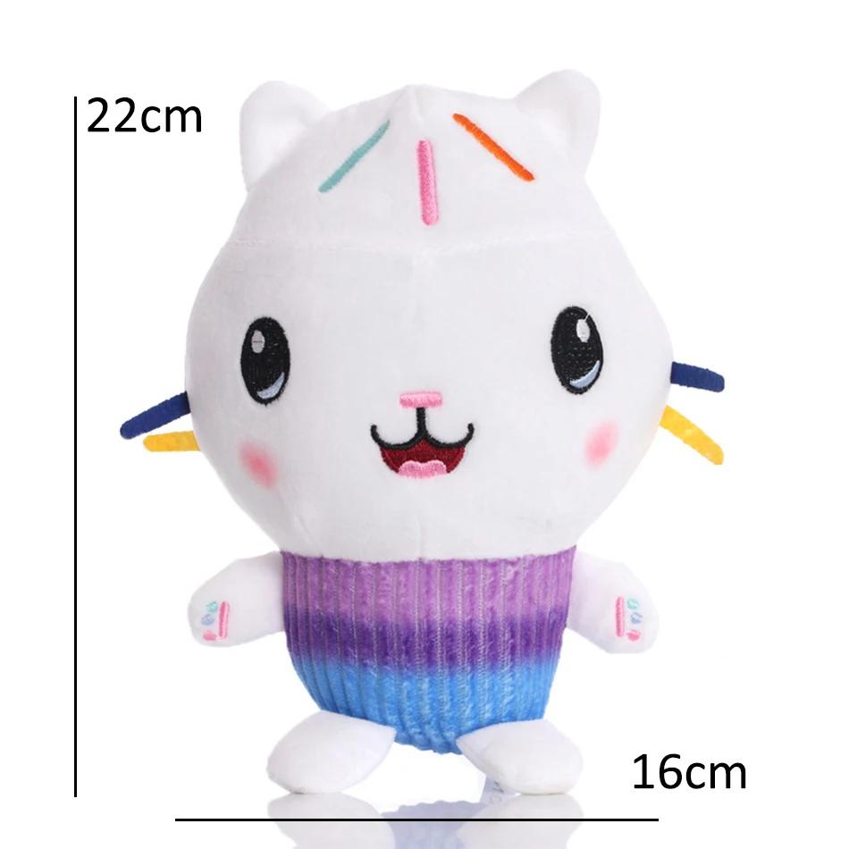 25cm 2 or 8Pcs Gabby doll house plush toy cartoon stuffed animal mermaid cat mermaid plush doll children's Christmas gift