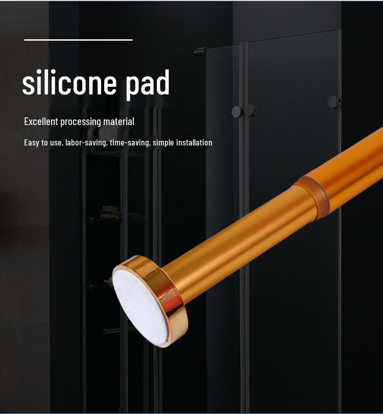 Adjustable Aluminum Alloy Telescopic Rod for Shower, Curtain, or Clothes Drying