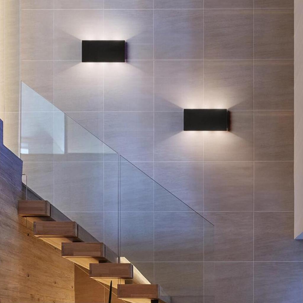 LED Wall Lamp Stepless Dimming Rechargeable Magnetic Adhesive Up Down Lighting Wall Light for Living Room Hallway