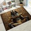 Ancient Egyptian God Dead Anubis Pharaoh Tutankhamun Mask Rug for Bedroom Living Room Sofa Home Doormat Decor,Non-slip Floor Mat