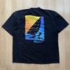Vintage 90s Hawaii Wind Surfing Graphic Single Stitch Black TShirt Unisex T-Shirt