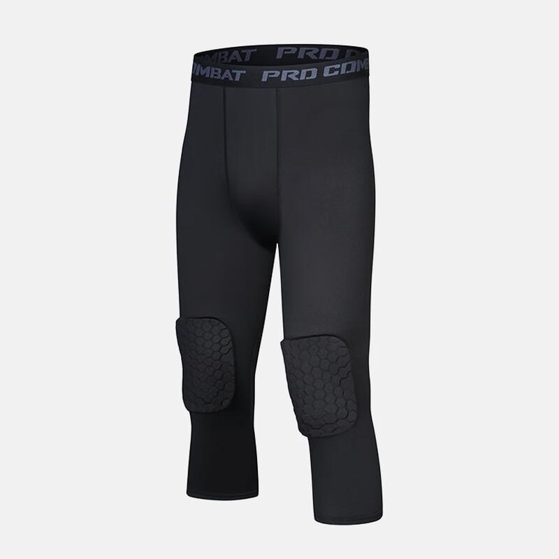 Men's Honeycomb Padded 3/4 Compression Pants