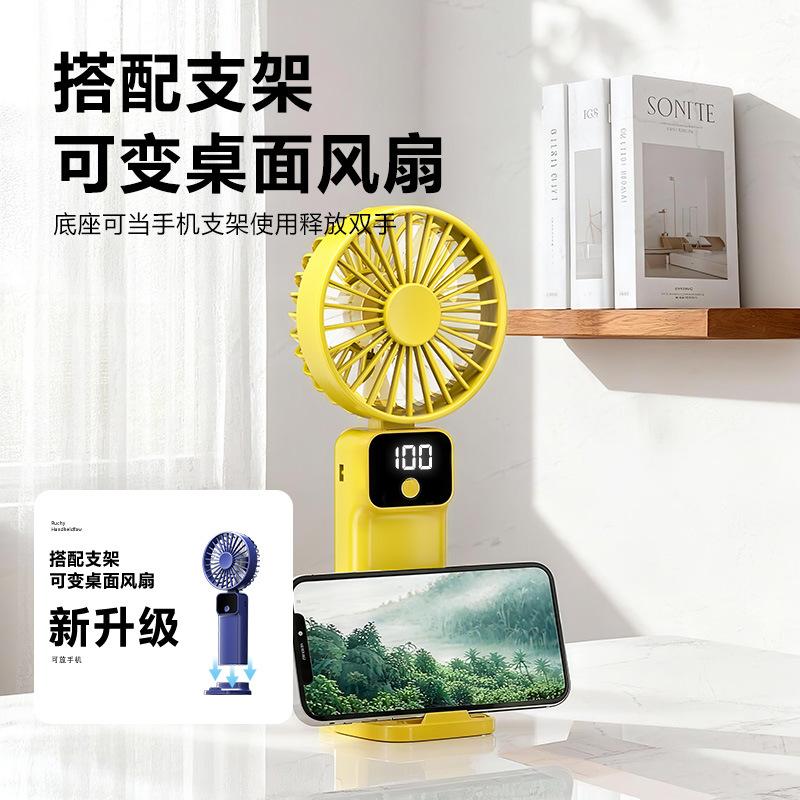 Portable USB Rechargeable Handheld Fan with Aromatherapy - Versatile for Desktop, Hanging Neck, and Outdoor Use