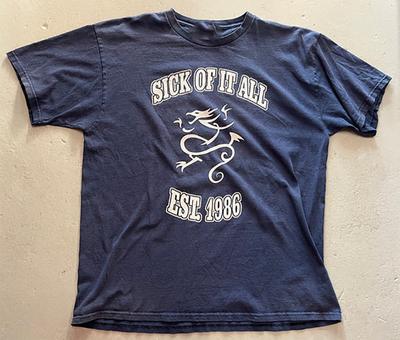 Sick of It All Vintage 1986 Short Sleeve Black All Size T-Shirt BT179 Unisex T-Shirt